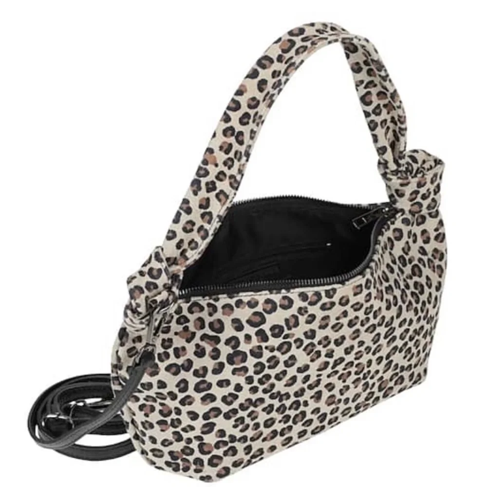 LEATHER Made in Italy Animal Print Shoulder BAG Leopard Laura DiMaggio NEW